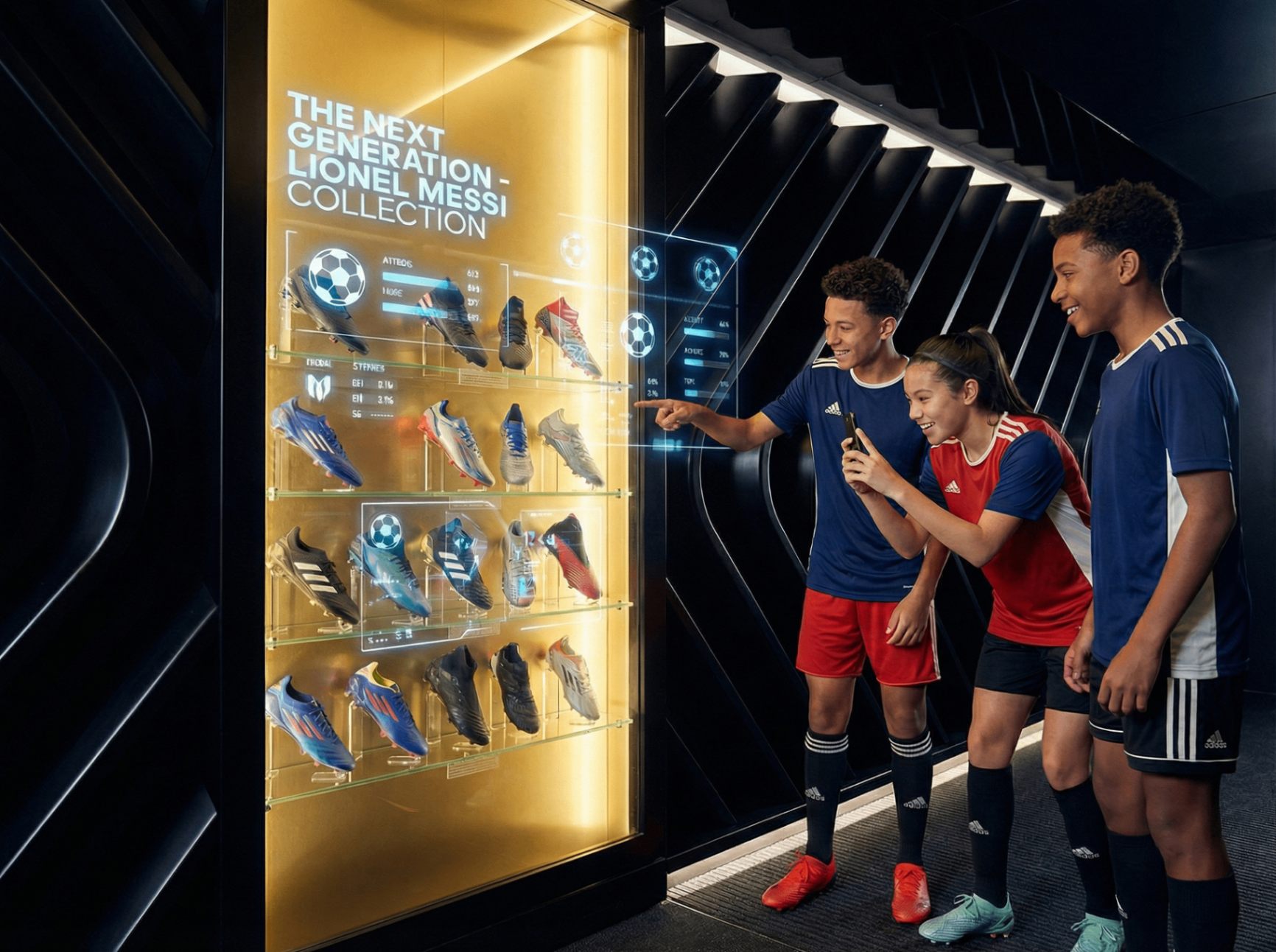 Interactive personalized brand display for visiting athletes