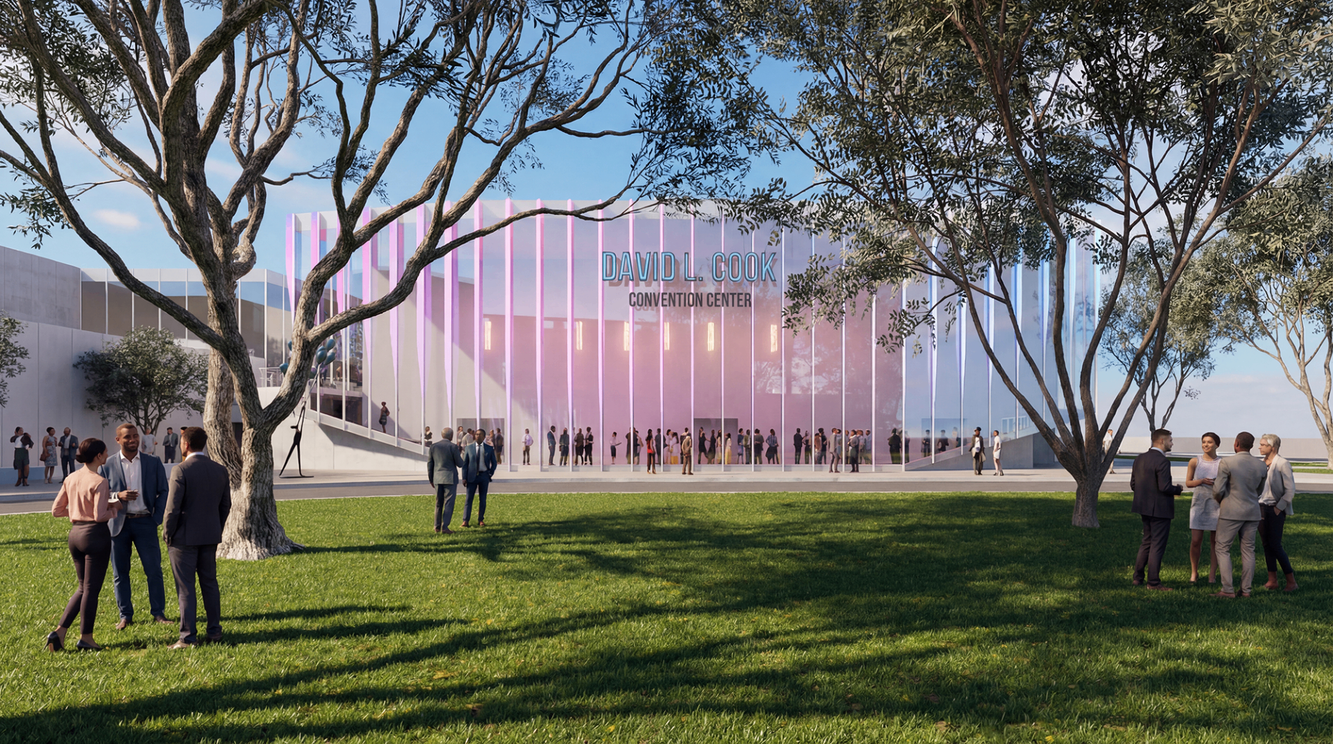 David L. Cook Convention Center exterior rendering